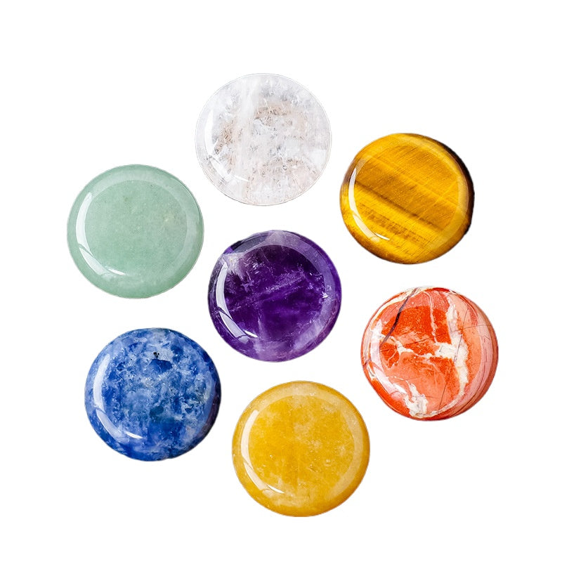 Seven Chakra Crystal Raw Gemstones Decorative Ornaments Handcrafted Healing Stones Collection chakra stones