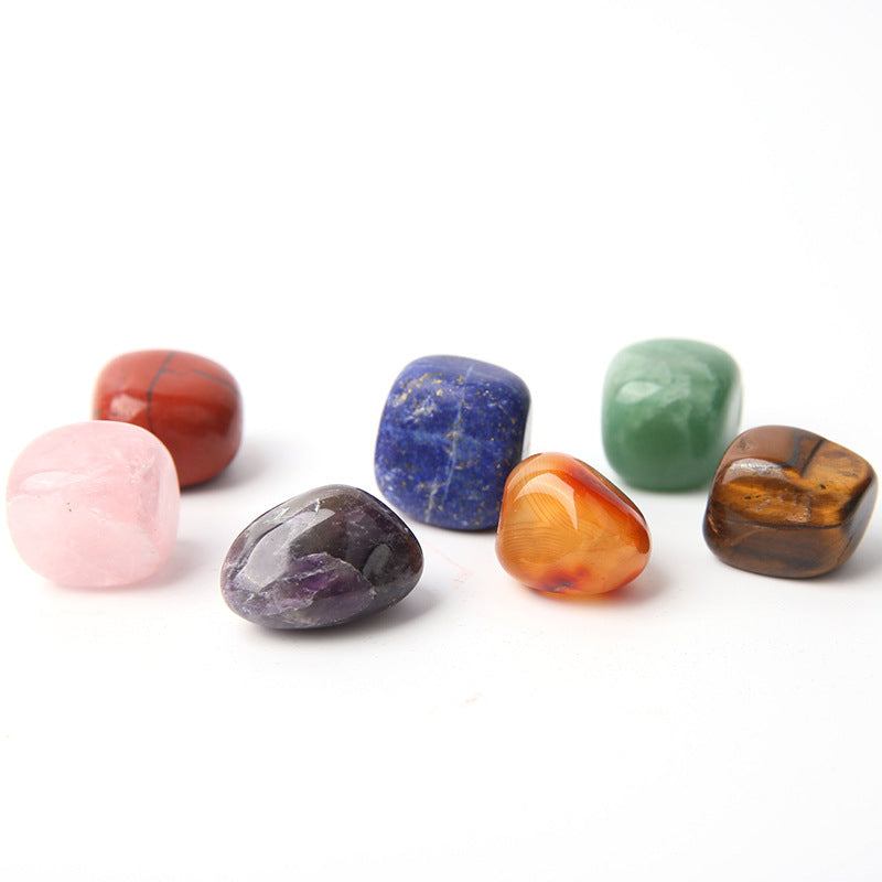 Seven Chakra Crystal Raw Gemstones Decorative Ornaments Handcrafted Healing Stones Collection chakra stones