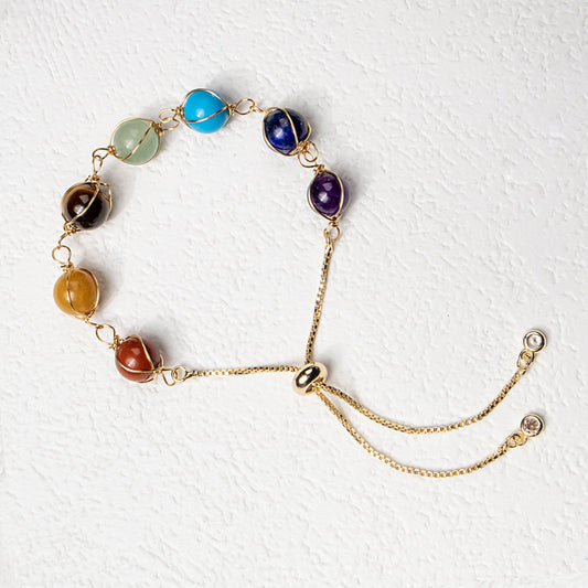 Tree of Life Seven Chakra Crystal Raw Gemstones Decorative Ornaments Handcrafted Collection chakra stones Crystal Chakra Bracelets