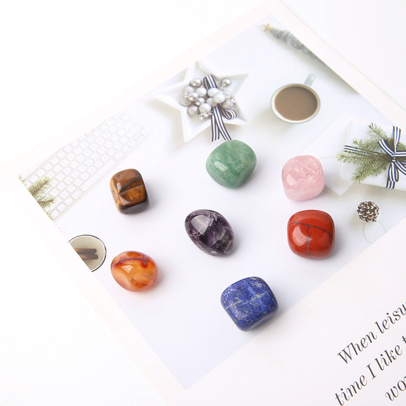 Seven Chakra Crystal Raw Gemstones Decorative Ornaments Handcrafted Healing Stones Collection chakra stones