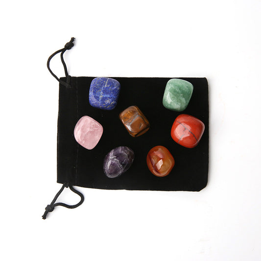 Seven Chakra Crystal Raw Gemstones Decorative Ornaments Handcrafted Healing Stones Collection chakra stones