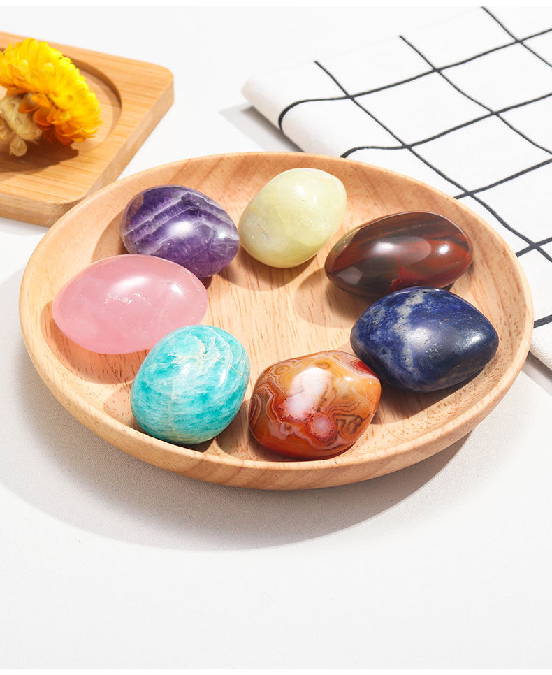 Seven Chakra Crystal Raw Gemstones Decorative Ornaments Handcrafted Healing Stones Collection chakra stones