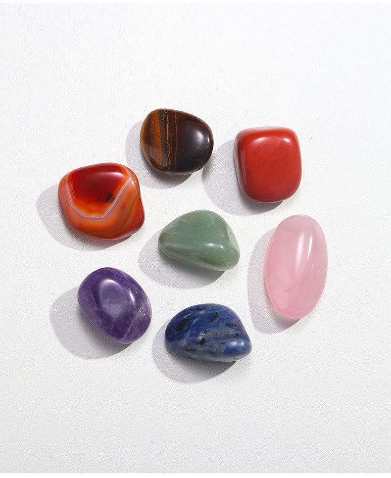 Seven Chakra Crystal Raw Gemstones Decorative Ornaments Handcrafted Healing Stones Collection chakra stones