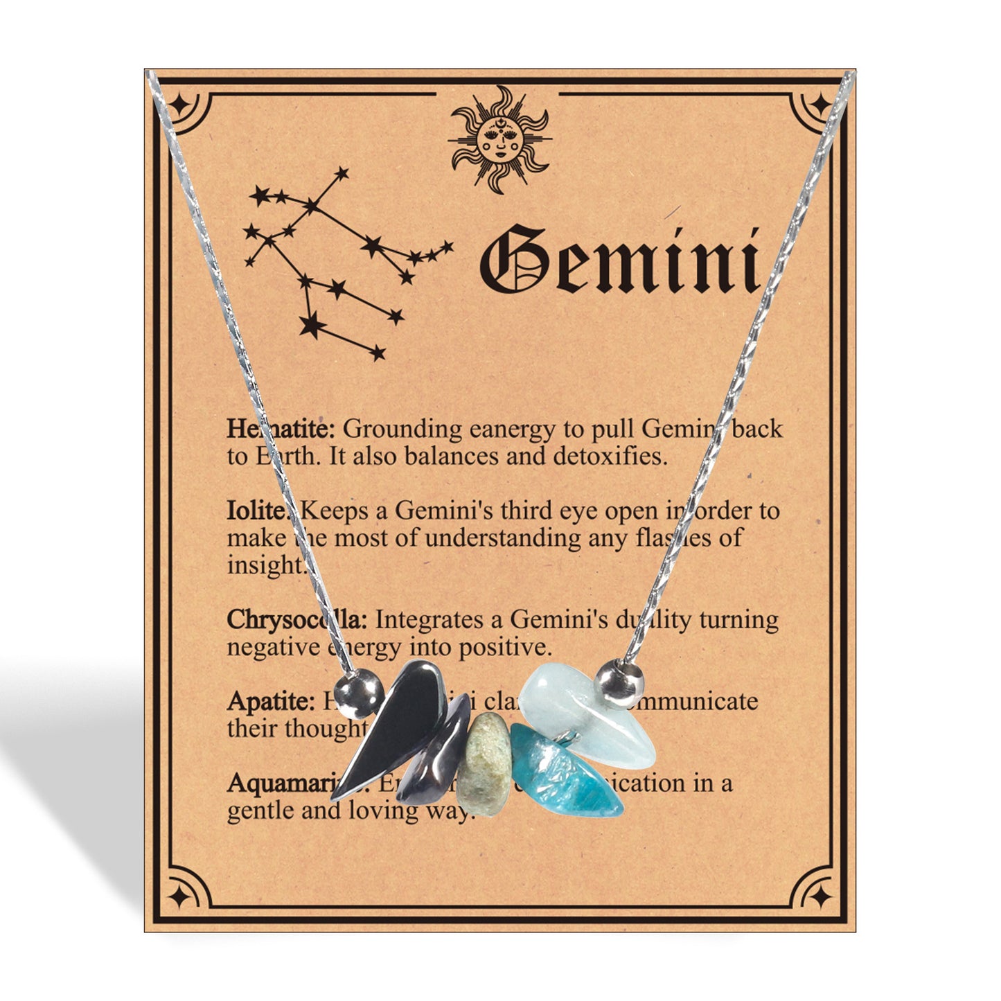 12 zodiac signs Elegant Titanium Steel Mesh Pendant Necklace with Crystal Chakra Chain Perfect for Meditation and Yoga