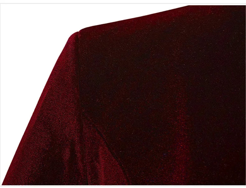 Men Steampunk Gothic Victorian Jacket Vintage Wine Red Velvet Tailcoat Medieval Frock Coat Uniform Party Halloween Costume Homme