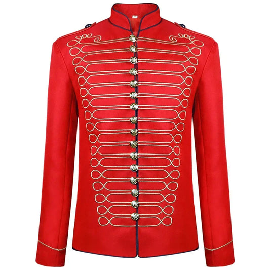 2025 New Black-gold/Silver Halloween Blazer Jacket for Men and Women,medieval Court Dress, Vintage Gothic Steam Drummer Costume