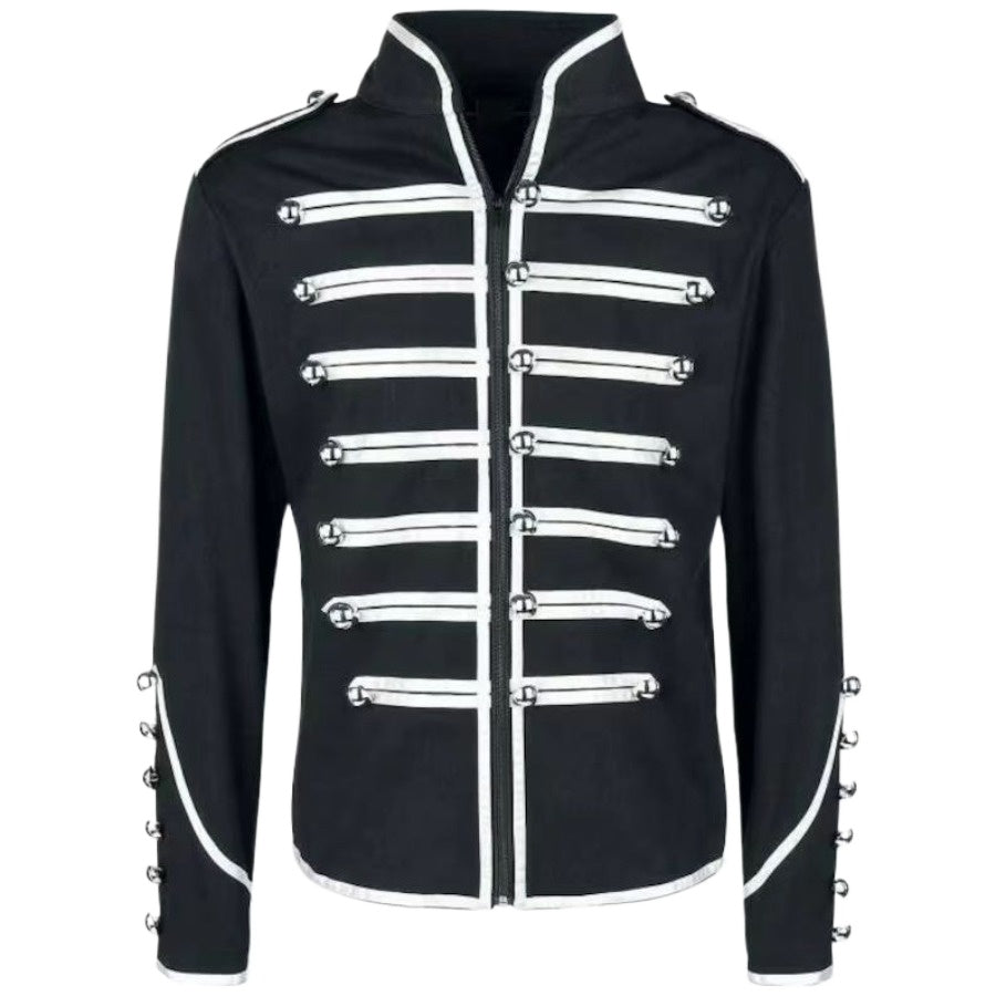2025 Men's Medieval Steampunk Gothic Tops Jacket Vintage Stand Collar Cosplay Costume Rock Frock Coats Male Retro Punk Jackets